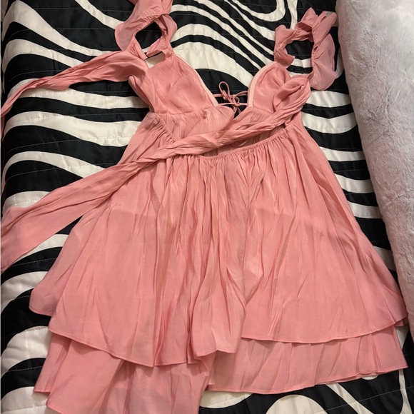 Pepper Open Back Ruffle Babydoll Mini Dress NWT Size Medium - Picture 6 of 11